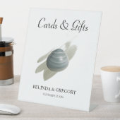 クラムウォーターカラーストロークウェディングカード&ギフト 台座サイン (インサイチュ)