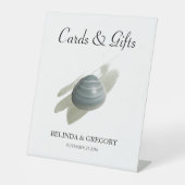 クラムウォーターカラーストロークウェディングカード&ギフト 台座サイン (正面)