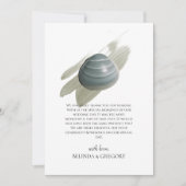 クラムウォーターカラー結婚ストロークのサンキューカード サンキューカード (正面)