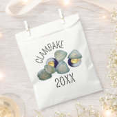 クラムクランベイクロードアイランドニューイングランドのシーフード フェイバーバッグ (クリップ留めされた状態)