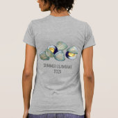 クラムクランベイクロードアイランドニューイングランドのシーフード Tシャツ (裏面)