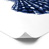 クラムシェルズネイビービーチデコール ポスター (角)