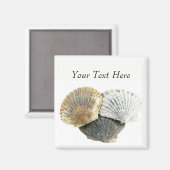 クラムシェル磁パーソナライズされた石 マグネット (正面/裏面)