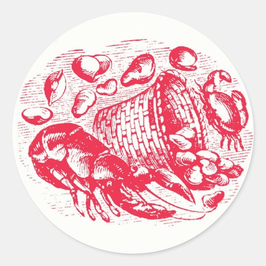 クラムシャック封筒用シール ラウンドシール (正面)