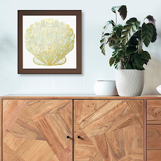 クラムシーシェルフォイルプリント 箔ポスター