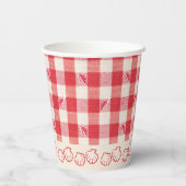 クラムパーティー カジュアル シーフード クックアウト 夕食 ギンガム 紙コップ (裏面)