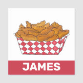 クラムフライ魚介類フードトラックカーニバルフェア 名札 (正面)