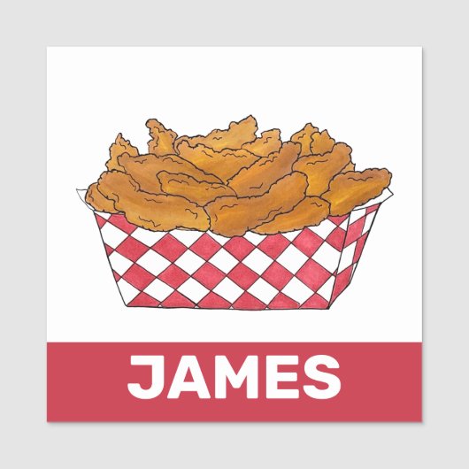 クラムフライ魚介類フードトラックカーニバルフェア 名札 (正面)