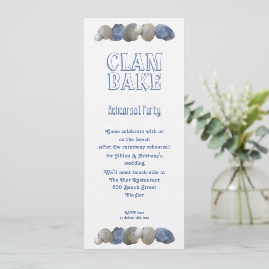 クラムベイクトールズ結婚リハーサルパーティの招待状 招待状 (スタンド正面)