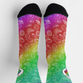 クラムベークレインボークラム貝パターン ソックス (上部)