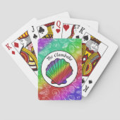 クラムベークレインボークラム貝パターン トランプ (裏面)