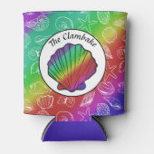クラムベークレインボークラム貝パターン 缶クーラー (正面)