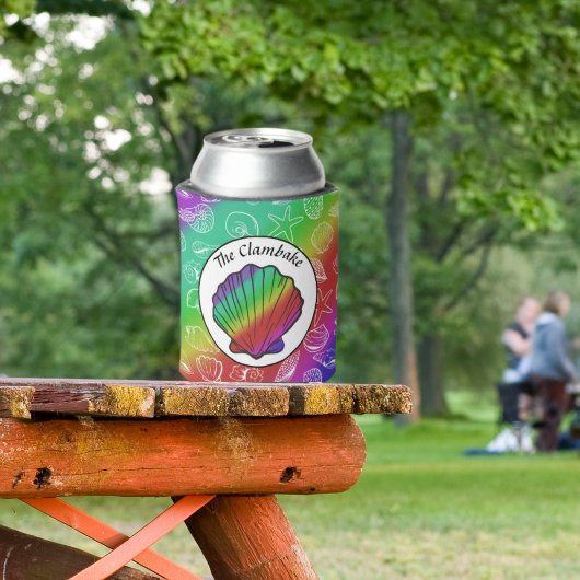 クラムベークレインボークラム貝パターン 缶クーラー