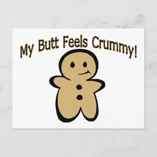 クラムミーお尻クッキーボーイ ポストカード (正面)