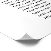 クラム水彩画結婚線の座席表 ポスター (角)