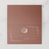 クラム素朴シェルテラコッタビーチ結婚式 プレイスカード (外部開封)