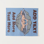 クラム、オイスターバー、追加文字、タペストリー タペストリー (正面(横))