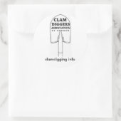 クラム・ディガー協会バンパー・ステッカー ラウンドシール (バッグ)