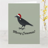 クラメリーウマスクリスマスクロウホリデイ カード (黄色い花)