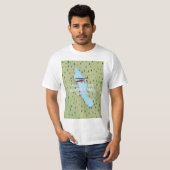 クラモックウォーター 湖地方の地図 旅行ポスター Tシャツ (正面フル)