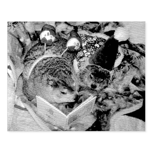 クララとマウドグラウンドホッグのクリスマスゴム印 ラバースタンプ (インプリント)