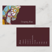 クララの回転木馬の馬の名刺 名刺 (正面/裏面)