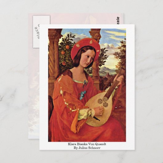 クララビアンカフォンクアントバイジュリウス・シュノール ポストカード (正面/裏面)