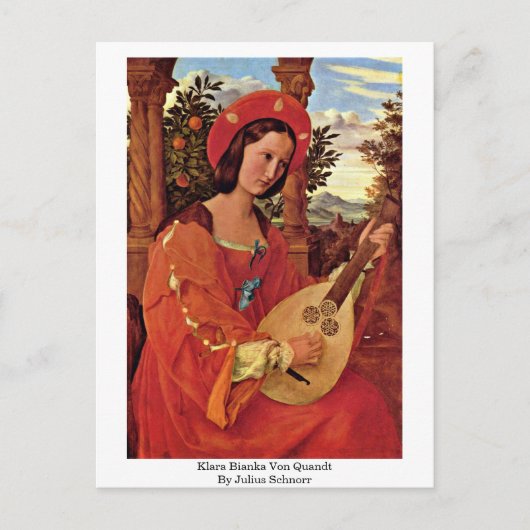 クララビアンカフォンクアントバイジュリウス・シュノール ポストカード (正面)