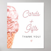 クララレトロアイスクリームカード+ギフトサイン ポスター (正面)