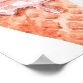 クララレトロアイスクリーム赤面ブライダルシャワーウェルカム ポスター (角)