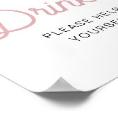 クララレトロピンクアイスクリームドリンクバーポスター ポスター (角)