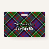 クラランナルドタータンチェックバッジのクランマクドナルド バッジ (裏面)