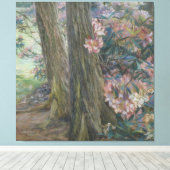 クララヴォルトマンロードデンドロンブッシュinガーデン キャンバスプリント (インサイチュ (ウッドフロア))