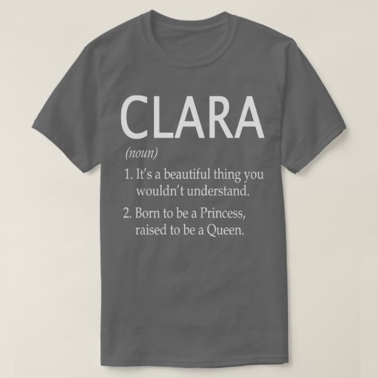 クララ名ギフト Tシャツ (デザイン正面)