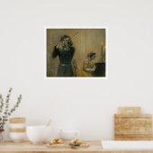 クララ・シューマン(1819-96)とヴァイオリン奏者の1854年(pa) ポスター (キッチン)