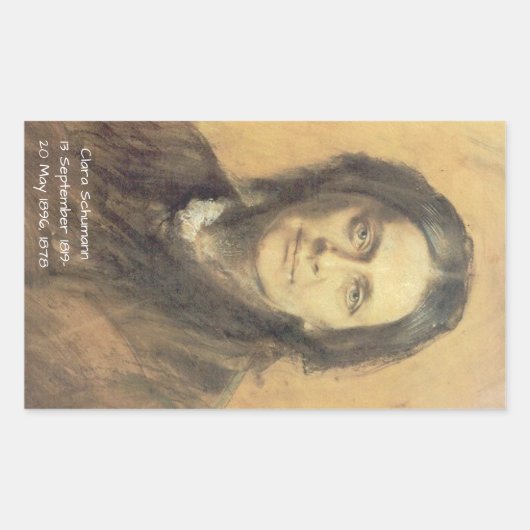 クララ・シューマン， 1878 長方形シール (正面)