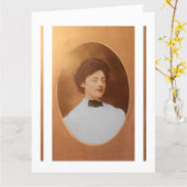 クララ・セージ・タラ・ジョンソン 1909年 ポートレート 美術品 カード (黄色い花)