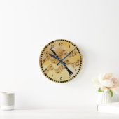 クラリカラフルネットデザイン ラウンド壁時計 (ホーム)