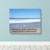 クラリティと強度海ビーチキャプチャ キャンバスプリント (インサイチュ (ウッドフロア))