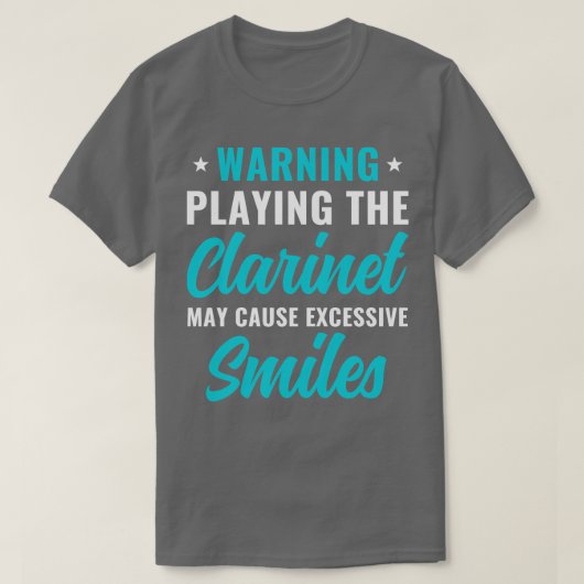 クラリネおもしろいー選手ク警告ラリネティスト遊ズ Tシャツ (デザイン正面)