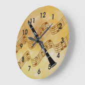 クラリネカラフルデザイン ラージ壁時計 (傾斜)