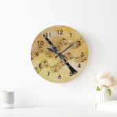 クラリネカラフルデザイン ラージ壁時計 (ホーム)