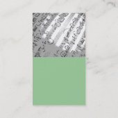 クラリネットおよびモーツァルトの名刺 名刺 (裏面)