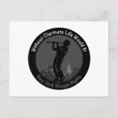 クラリネットがなければ生活はB – フラット ポストカード (正面)