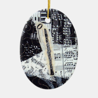 クラリネットのオーナメント セラミックオーナメント