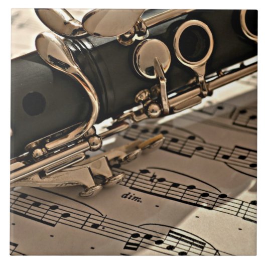 クラリネットのクローズアップ タイル (正面)