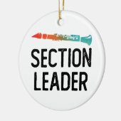 クラリネットのセクションリーダーのマーチングバンド セラミックオーナメント (左)