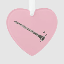 クラリネットのハート形のクリスマス装飾品 オーナメント