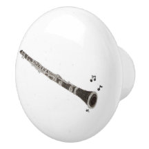 クラリネットのミュージシャンの陶磁器のノブ