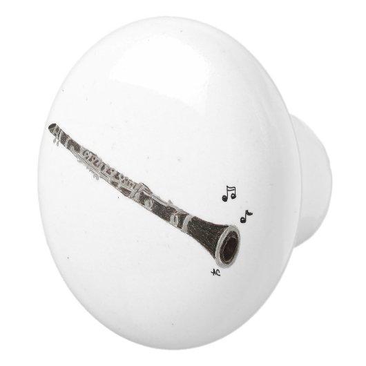 クラリネットのミュージシャンの陶磁器のノブ セラミックノブ (右)